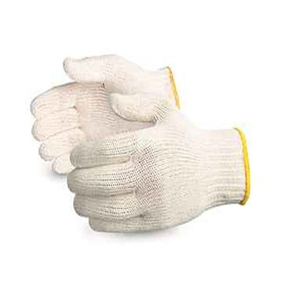 White 40 GSM Knitted Gloves, For Industrial