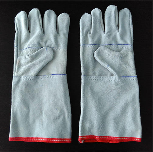 Shiv Enterprises White industrial Leather Hand Gloves, Size: Free Size