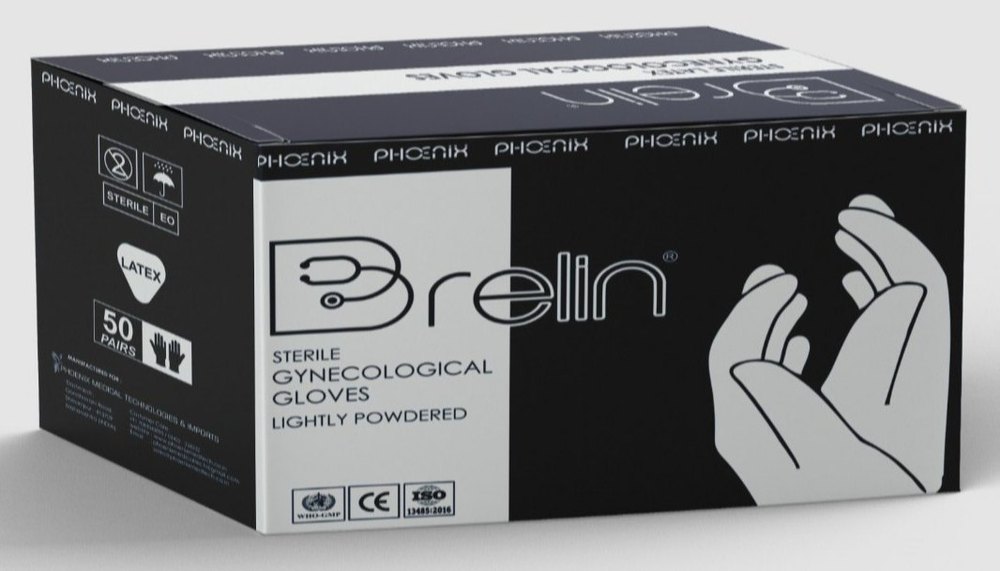 White Latex Hand Gloves, Size: Medium, Model Name/Number: Brelin