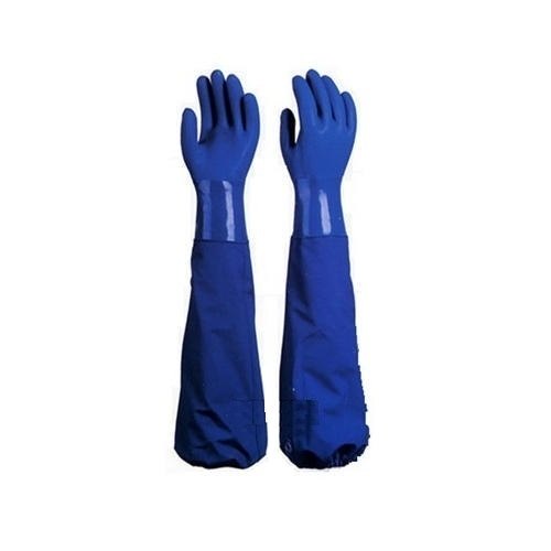 Full Finger Unisex Pvc Supported Hand Gloves, For Industrial