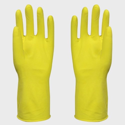 Yellow PVC Safety Gloves