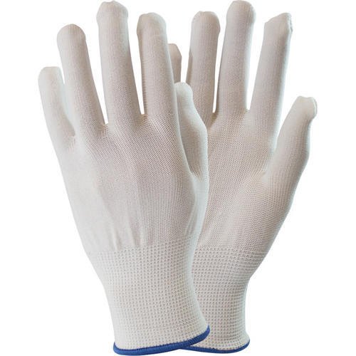 Cotton Plain White Banian Hand Gloves, For Industrial, Size: Large