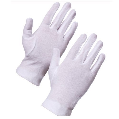 Full Finger White Banian Hand Gloves, Size: 6-10 inch