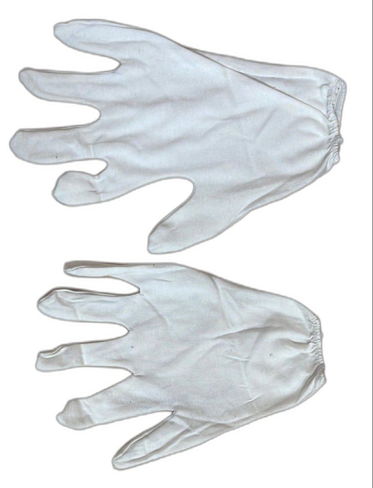 White Banian Gloves, For Shipping Handling, Size: Medium