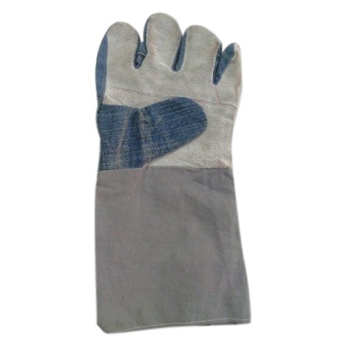 Shiv Enterprises Plain Jeans Leather Hand Gloves for Industrial