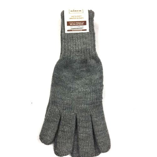 Woolen Mens Gray Winter Gloves