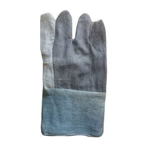 Blue Plain Jeans Hand Gloves, For Safety, Size: M-XXL