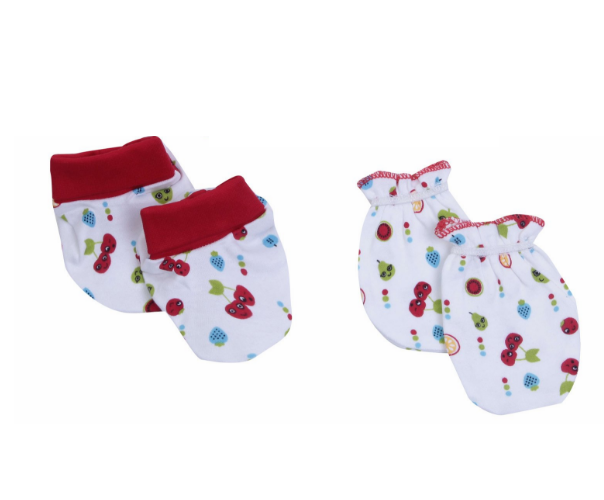 Unisex Multi Baby Gloves And Shoe