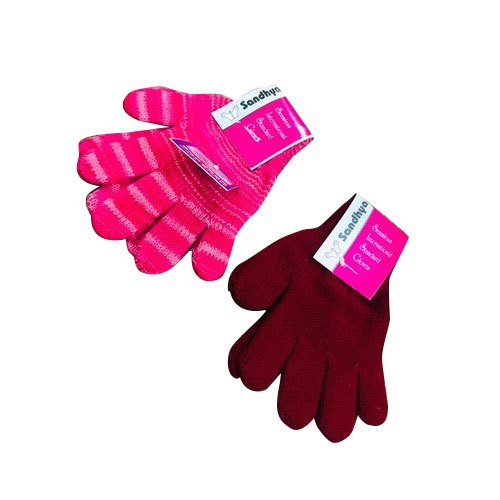 Plain Kids Woolen Gloves