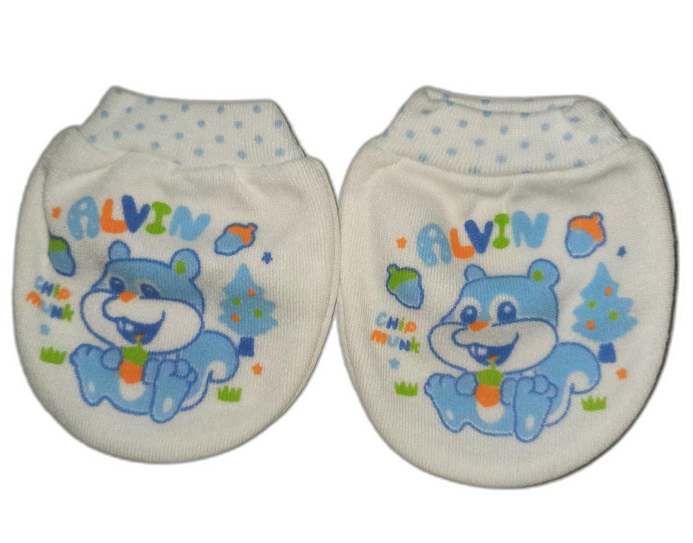 Baby Kids Round Cotton Gloves