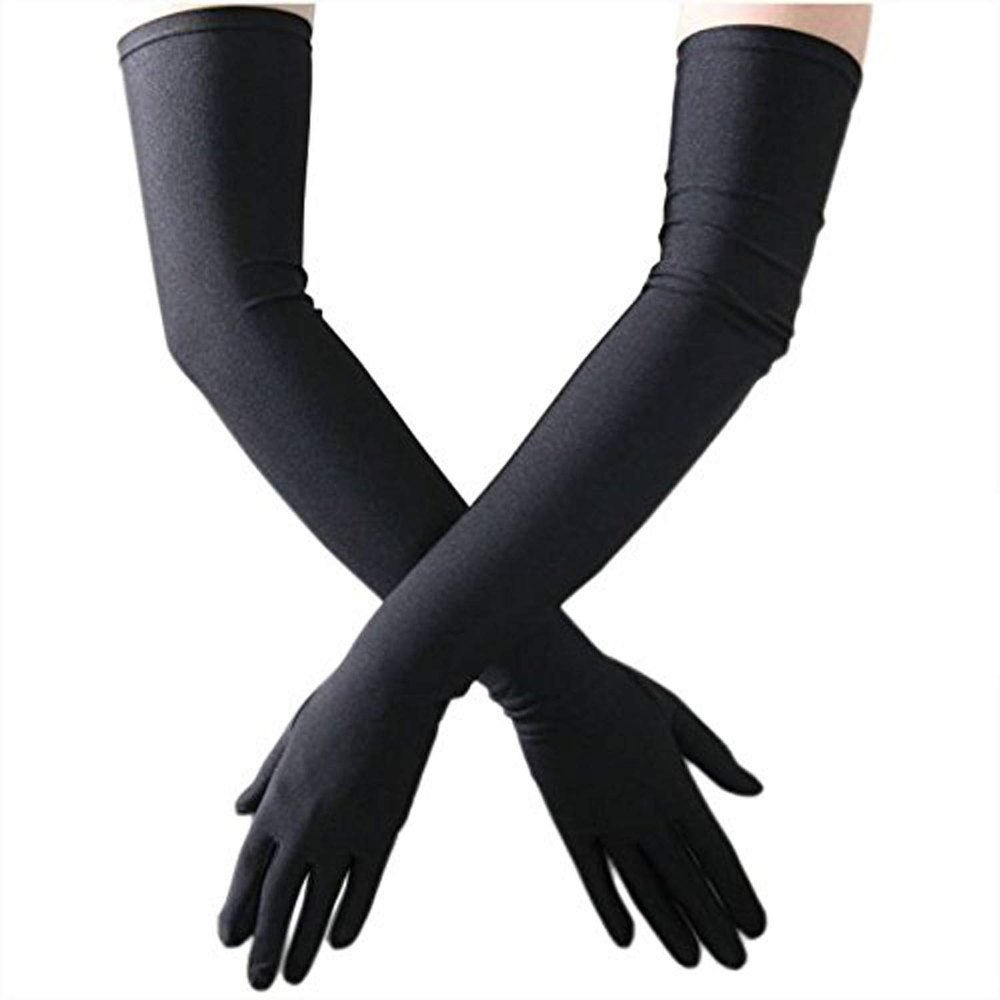 Black Plain Lycra Hand Gloves, Size: Large