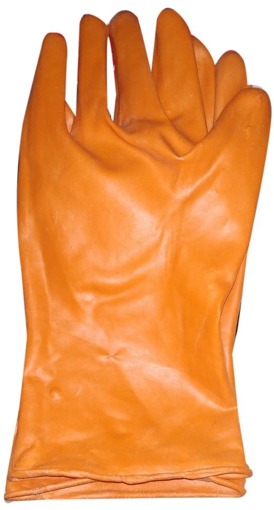 Washable Orange Household rubber gloves