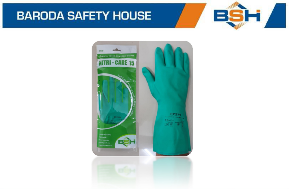 Green Diamond Nitrile Gloves with Flock Lining 13 inch, Size: Extra Large