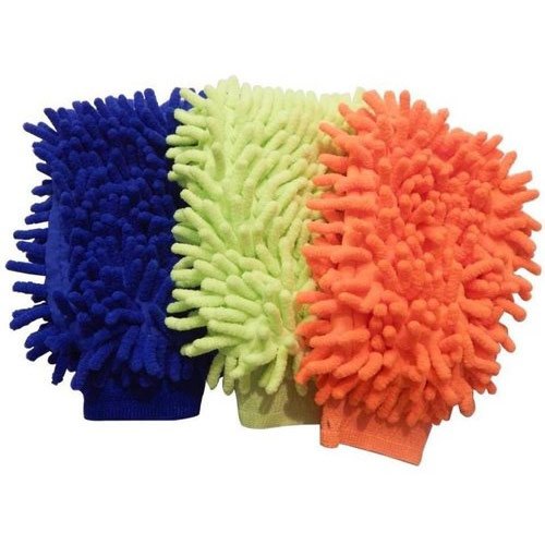 15 X 10 Cm Microfiber Cleaning Gloves, Finger Type: Finger Less