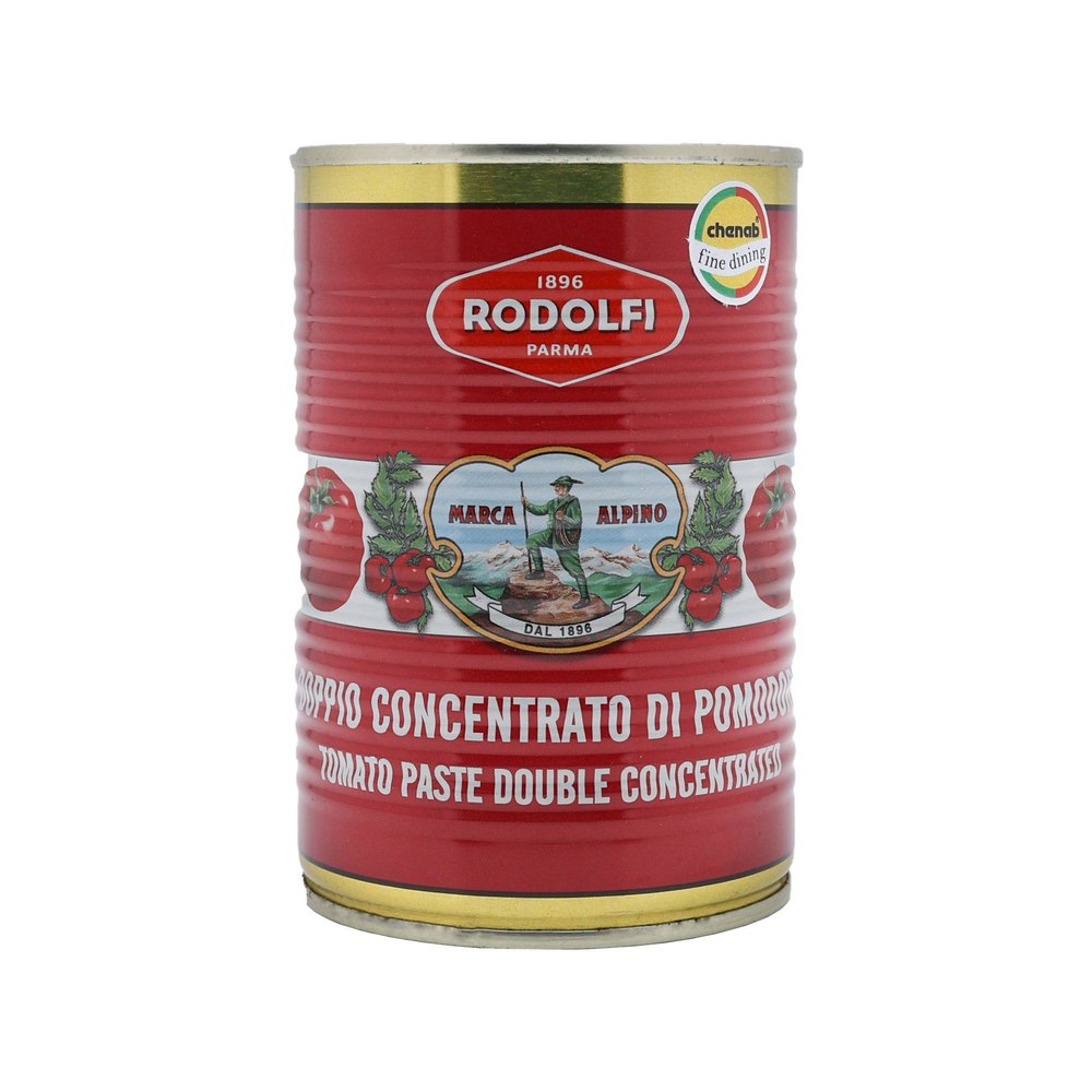 Rodolfi Double Concentrated Tomato Paste, 410g, Packaging Type: Tin