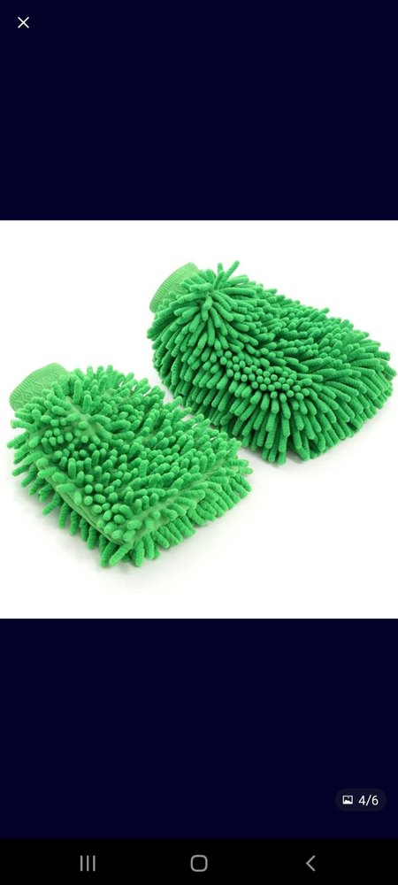 Green Unisex Microfiber Cleaning Glove, For Home, Size: Medium