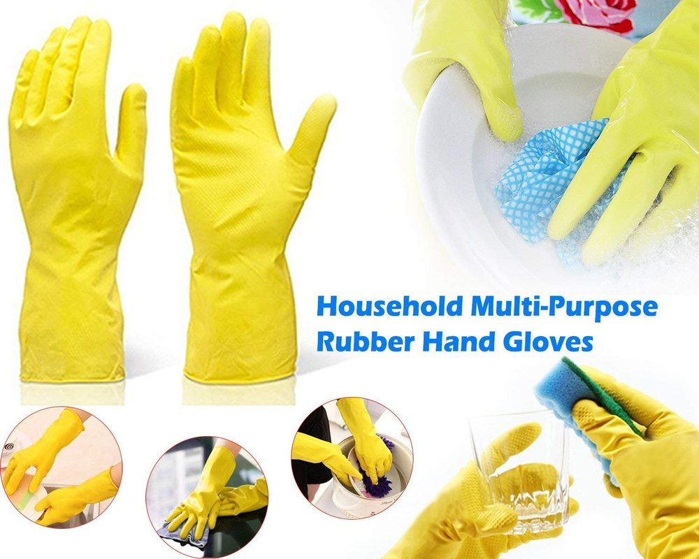 Hand Care Flock Lined Household Gloves Waterproof Cleaning Gloves For Kitchen