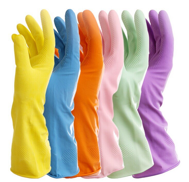 Colourful Rubber Household Gloves