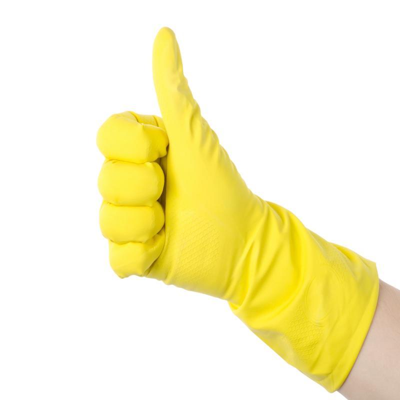 Plain Male Flock Lined Household Glove