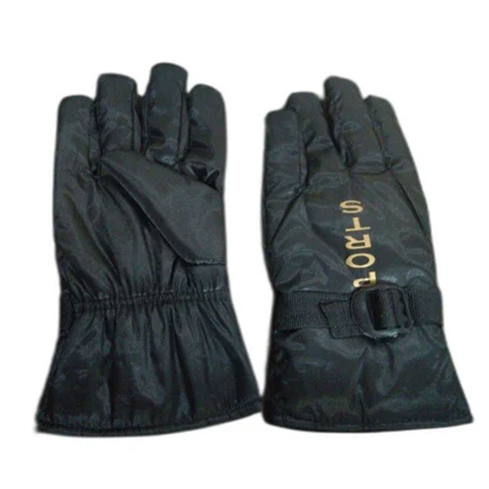 Full Fingered Black Water Proof Woolen Gloves, For Personal, Size: Large