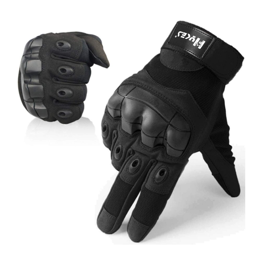 Black Biker Gloves