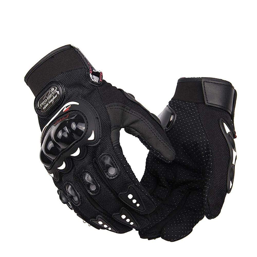 Black Pro Biker Gloves