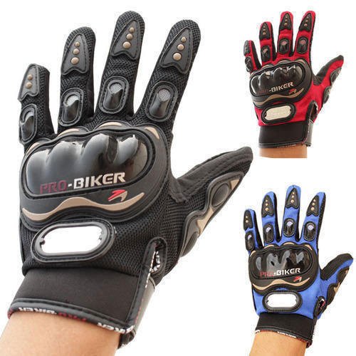 Probiker Full Racing Motorcycle Gloves (Black, All Sizes)