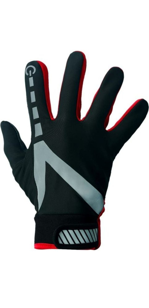 Black Polyester Jsheng Full Finger Touchscreen Riding Gloves, Size: Medium