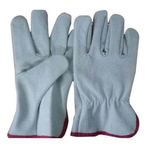 Plain Chrome Driving Leather Gloves, Size: Medium