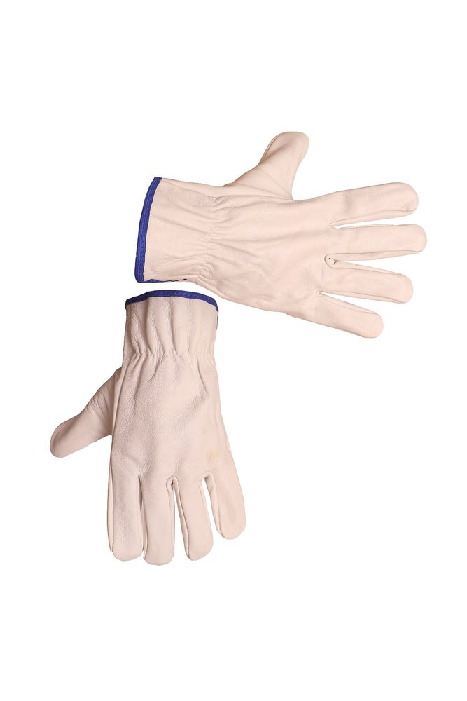 Unisex Blue Chrome Driving Hand Gloves, For Industrial, Size: Medium