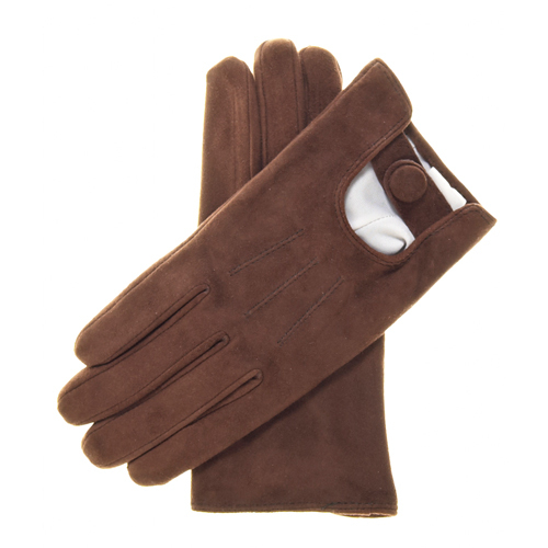 Full Fingered Plain Driving Leather Gloves