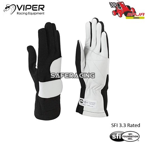 Black Driver Racing Gloves SFI 3.3 Rated