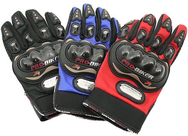 Synthetic Leather, Mesh Striped Probiker Racing Equipment Motorcycle Driving Gloves