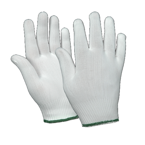 White Cotton Knitted Seamless Hand Gloves