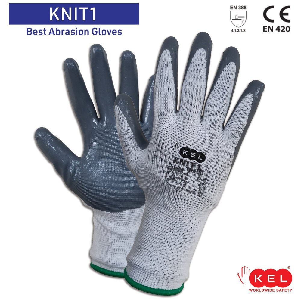 Smooth Nitrile Palm Seamless Gloves - KNIT1