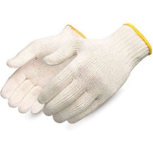 Cotton White Hand Knit Glove, for Safety