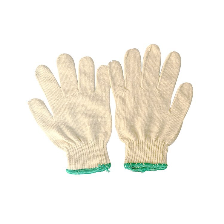 Unisex White SS & WW Make 40 Gram Cotton Knitted Hand Gloves