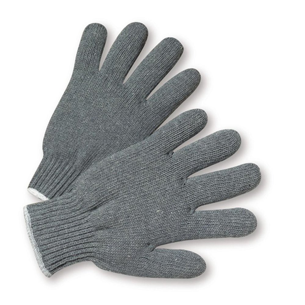 Gray Grey Cotton Knitted Hand Gloves, Size: Free Size