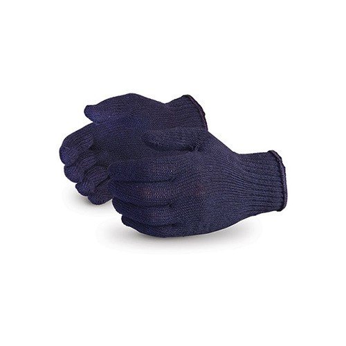 Manufacturer Blue Recycled Knitted Hand Gloves, Size: 9-12 Inch