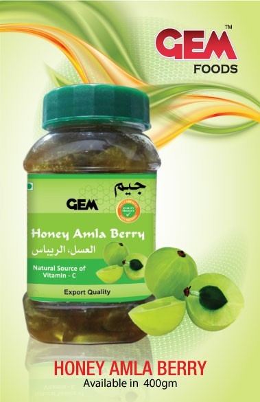 Organic Gem Honey Amla Berry, Packaging Type: Pet jar, Packaging Size: 400gm