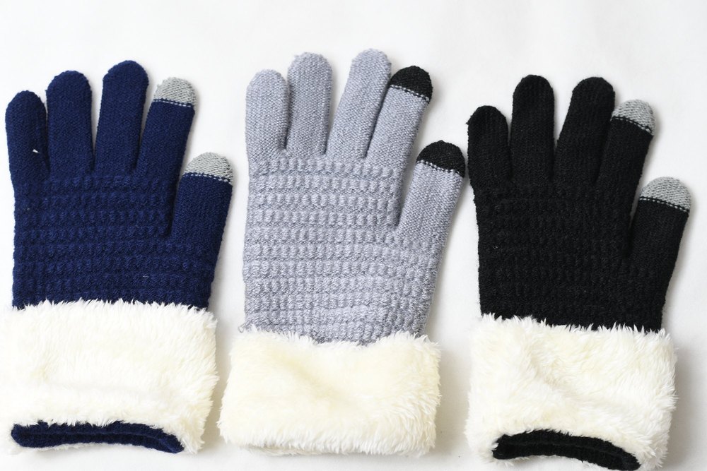 ASSORTED WOOL AND ACRYLIC Women Woolen Touch Screen Gloves, For WINTERS, Model Name/Number: 52-53