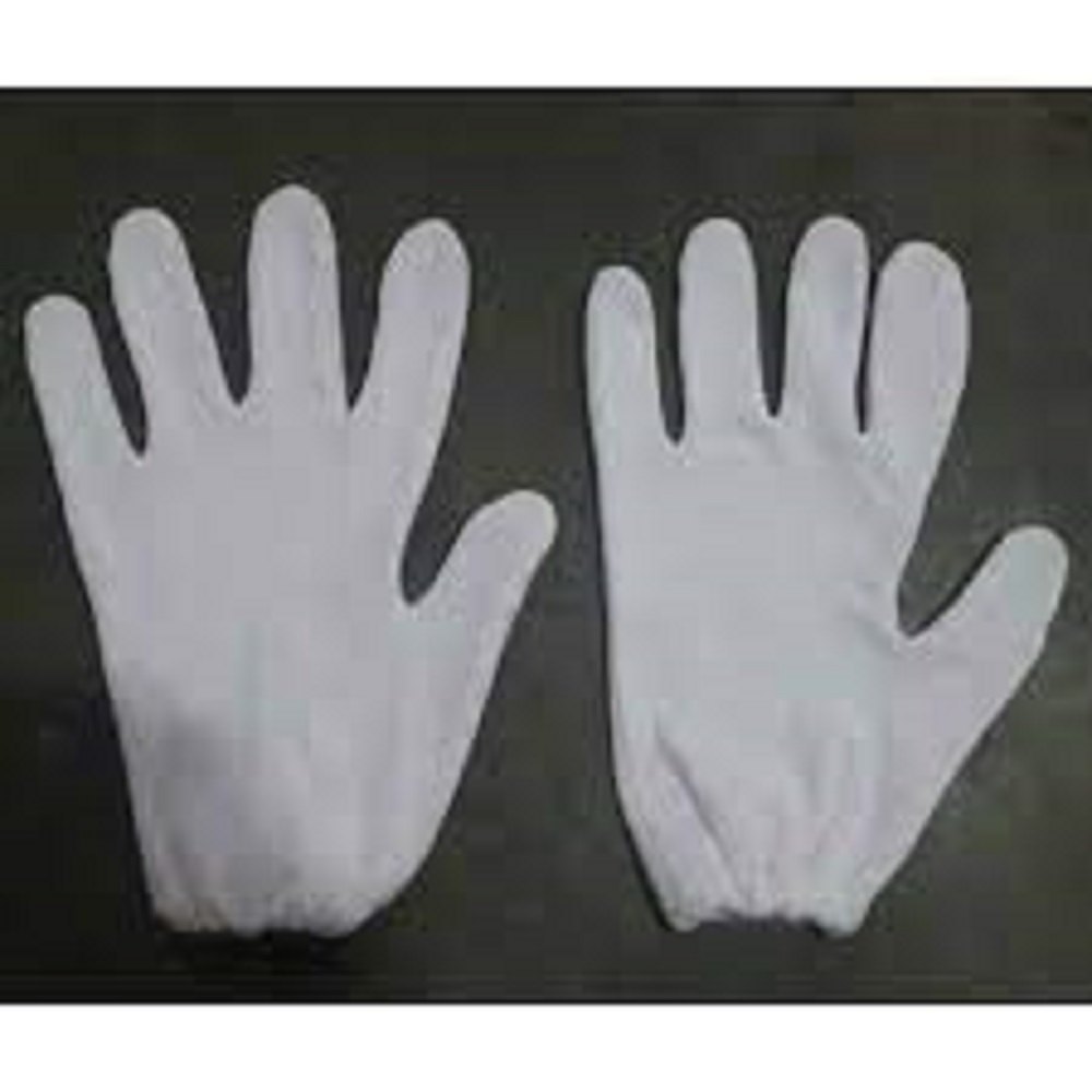 Safety Gloves White Hosiery Hand Gloves, Size: 8.5 To 9 Length, For Industrial