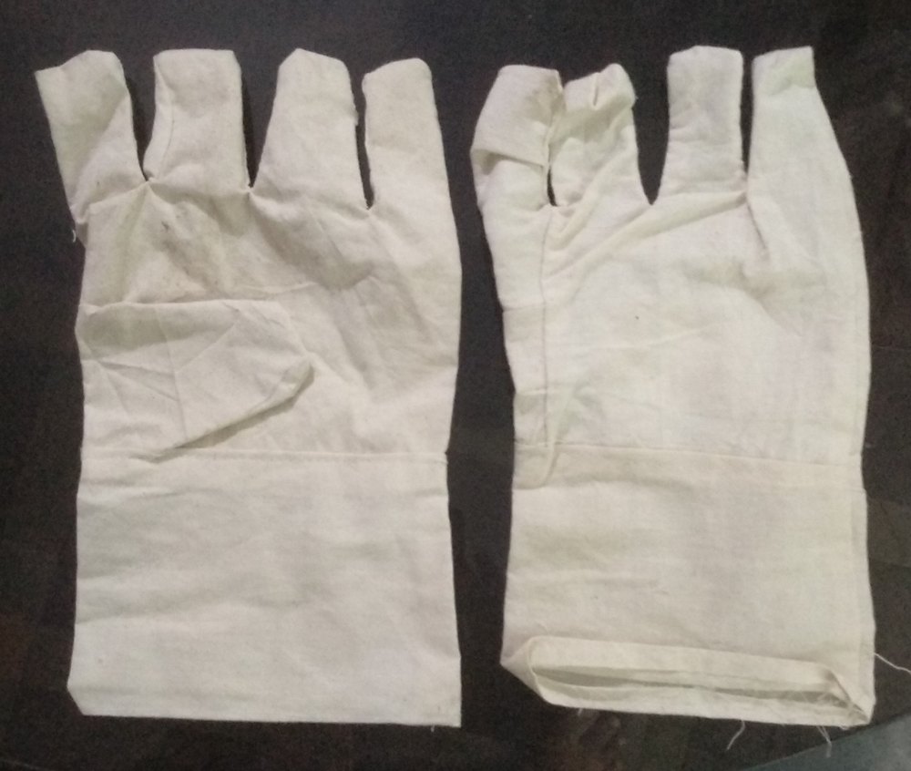 Full Finger Hosiery Cotton Hand Gloves, Size: 12