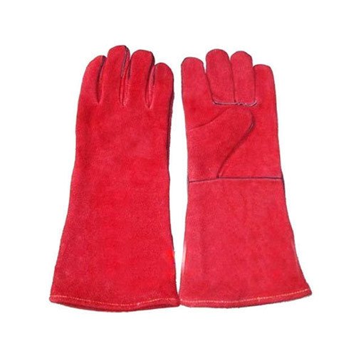 Leather Safety Gloves RED WINTER HAND GLOVES