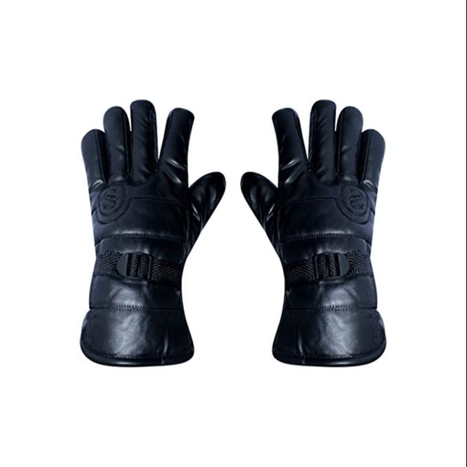 Black Plain Atipriya Waterproof Winter Gloves Men Women