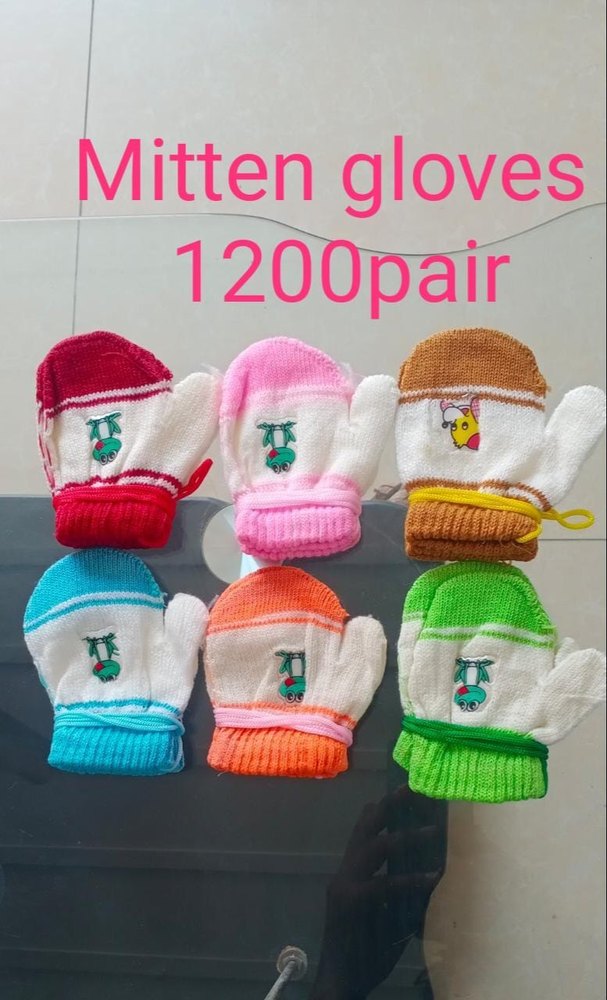 Baby Gloves Winter Warm Lovely Knitted Gloves Kid Mittens For 0-24 Months