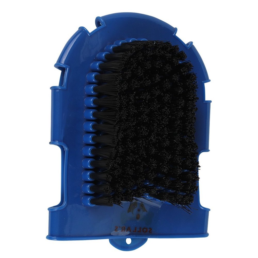 Blue Rubber Dual-Sided Grooming Mitt, Size: 7x5cm