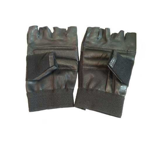 Leather Fingerless Hand Gloves