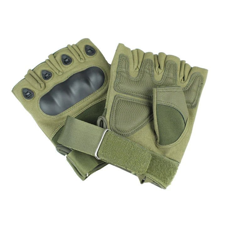 Olive Fingerless Gloves, Size: Free Size