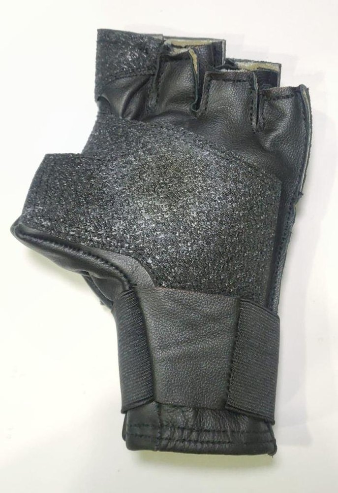 Cut Finger Leather Rifle Shooting Hand Gloves